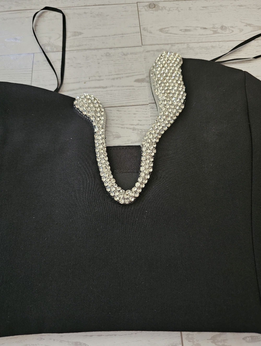 ZARA Black Strapless Top Beaded Neckline Size S New No Tags Side Zip - Picture 10 of 12